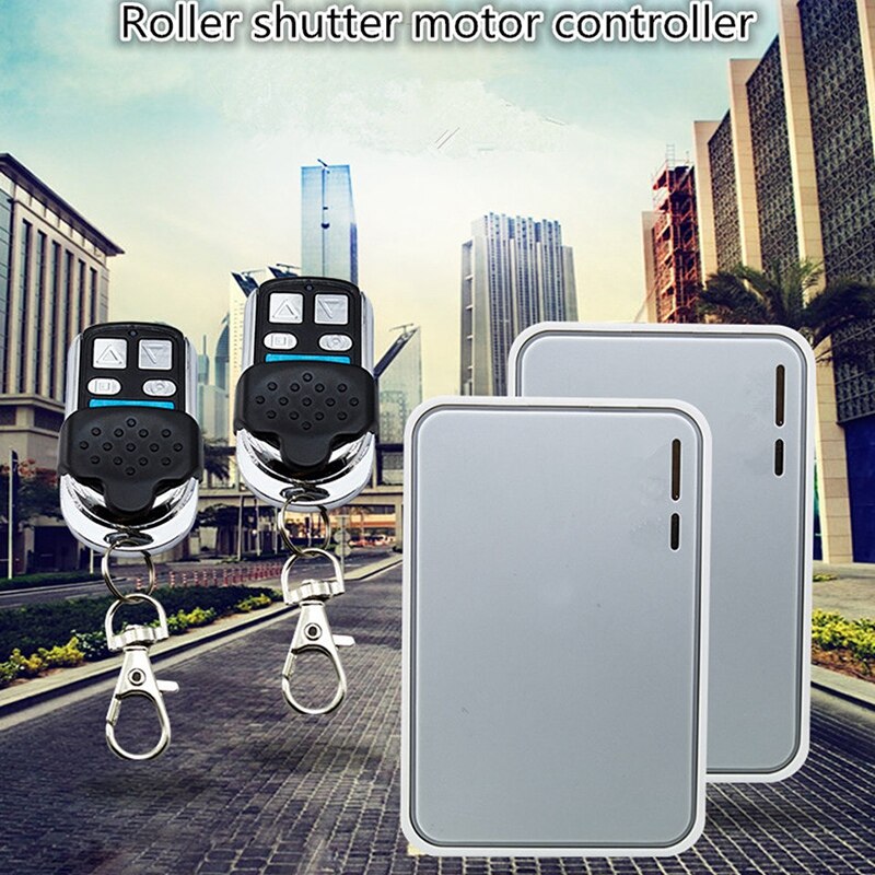 -Wireless Garage Door Controller Switch Rolling Shutter Tubular Motor Controller 433Mhz RF Receiver Transmitter