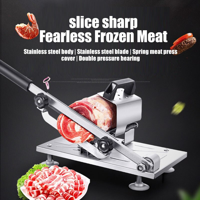 Household Lamb Slicer Frozen Meat Cutting Machine Beef Mutton Rolls Cutter Lamb Meat Planer accesorios de cocina novedosos