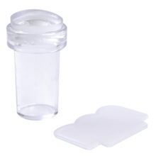 Soft Silicon Jelly Clear Refill Head Stamper Plastic Scraper Nail Stamping Tool Marshmallow Transparent Stamp Kit