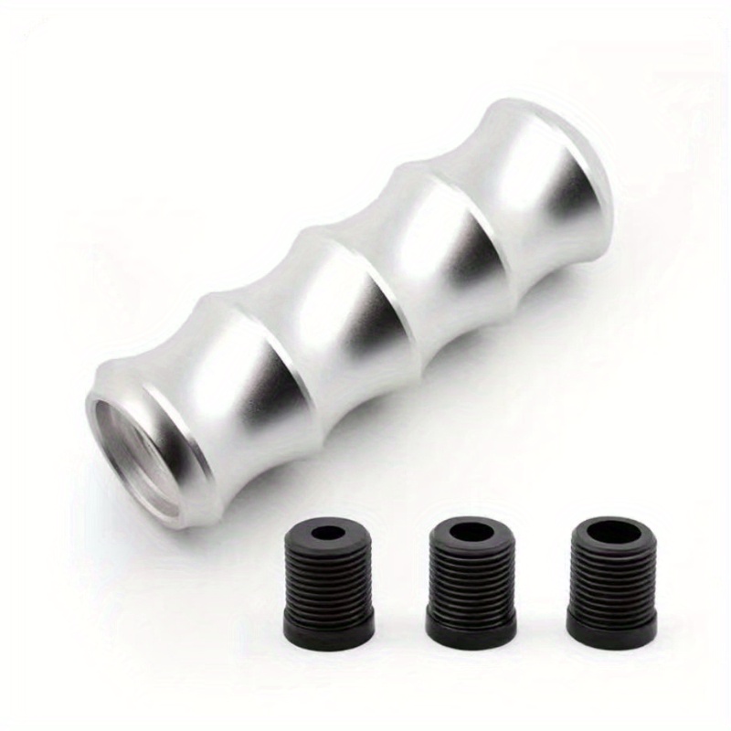 Pomo de palanca de cambios Universal para coche, aleación de aluminio: Blanco
