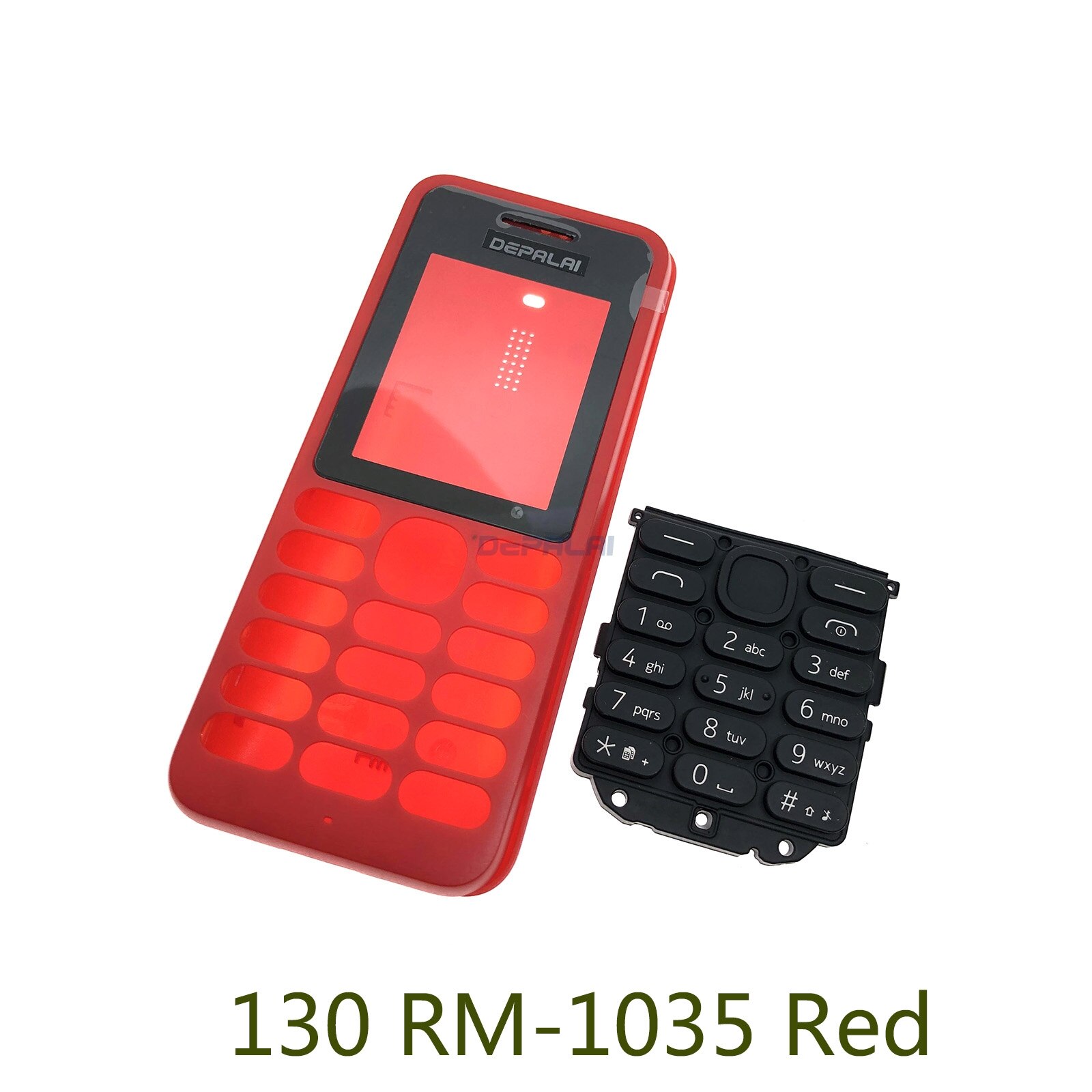 Pour Nokia 130 TA-1017 130 DS RM-1035 Rm1122 boîtier complet de téléphone portable: 130 RM-1035 Red