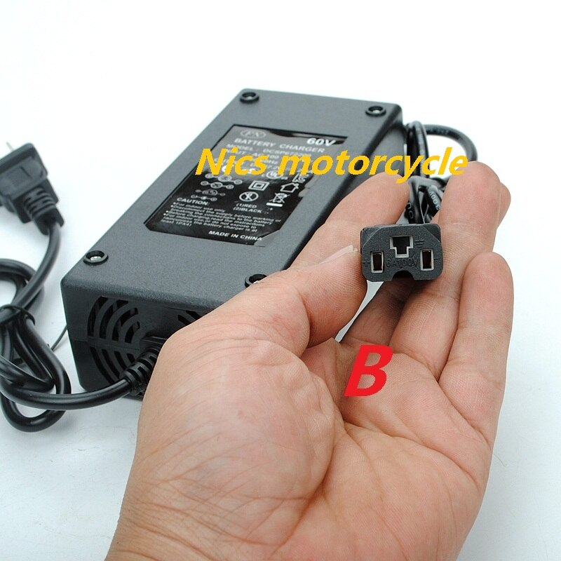 60v 2.0A lithium battery charger + socket for electric motorcycle electric scooter wide tire car charger