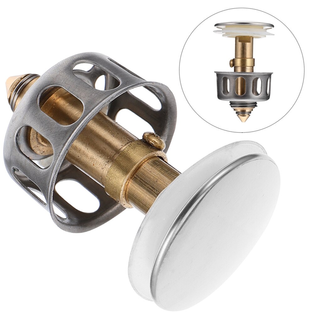 2pcs Basin Sink Drain Stopper Bathroom Strainer Wash Basin Bounce Drain Filter: Default Title