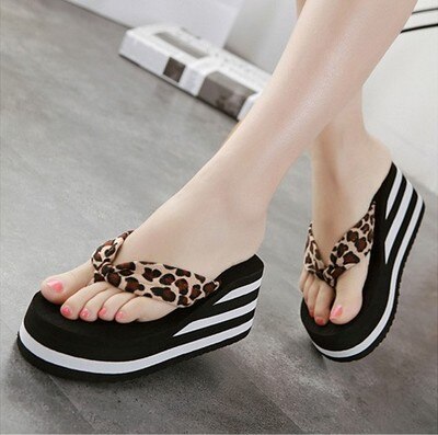 Ladies Wedges Slippers High Platform Flip Flops Women Summer Slippers High Heels Slipper Beach Wedges Sandals Flipflops: 2 / 6