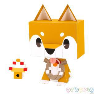 Shiba Inu 3D papier modèle bricolage à la main parent-enfant bricolage à la main origami activité de devoirs