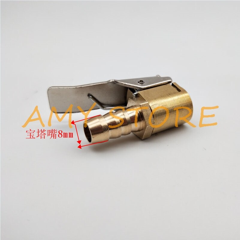 1pc auto autoband ventiel inflator pneumatische klem verzamelen lucht snel oppompen mondstuk 6mm 8mm slang weerhaak 1/4 "bsp binnendraad