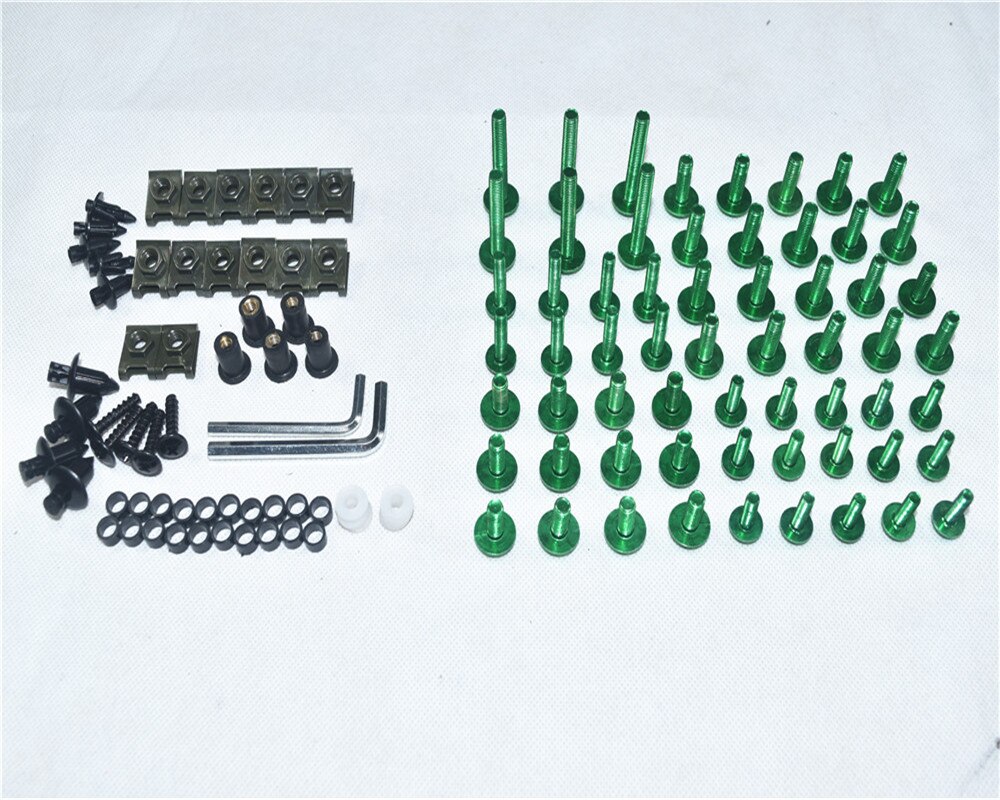 Motorfiets Compleet Kuip Bouten Kit Carrosserie Schroeven Voor Fit Bmw R1200RS: Green