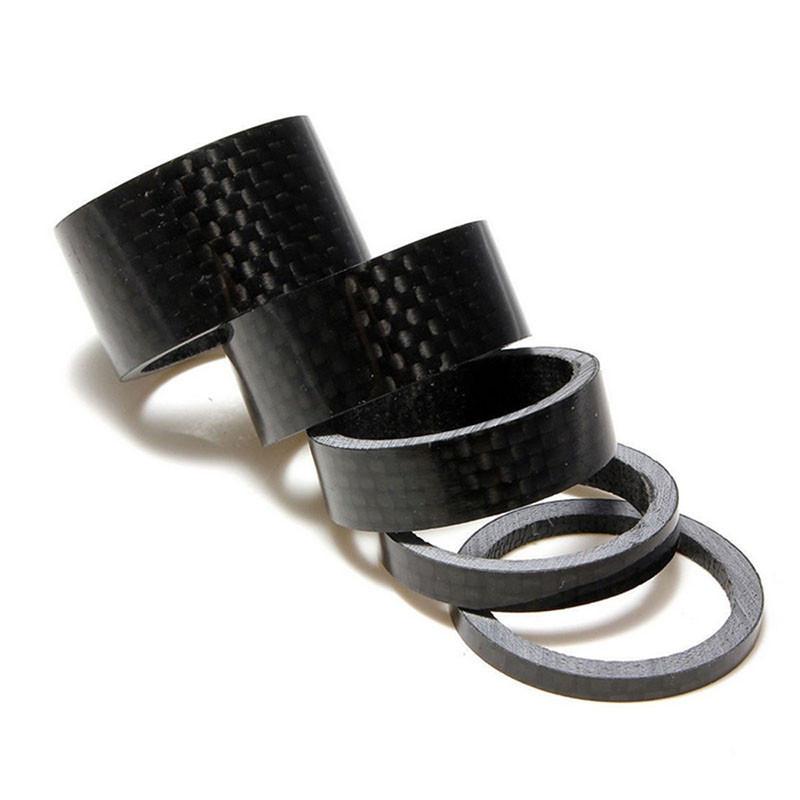 1/8 &quot; matt ud karbon sykkelavstandssett 3k blanke karbon avstandsstykker headset spacer mtb 3mm 5mm 10mm 15mm 20mm landeveissykkel avstandsstykker