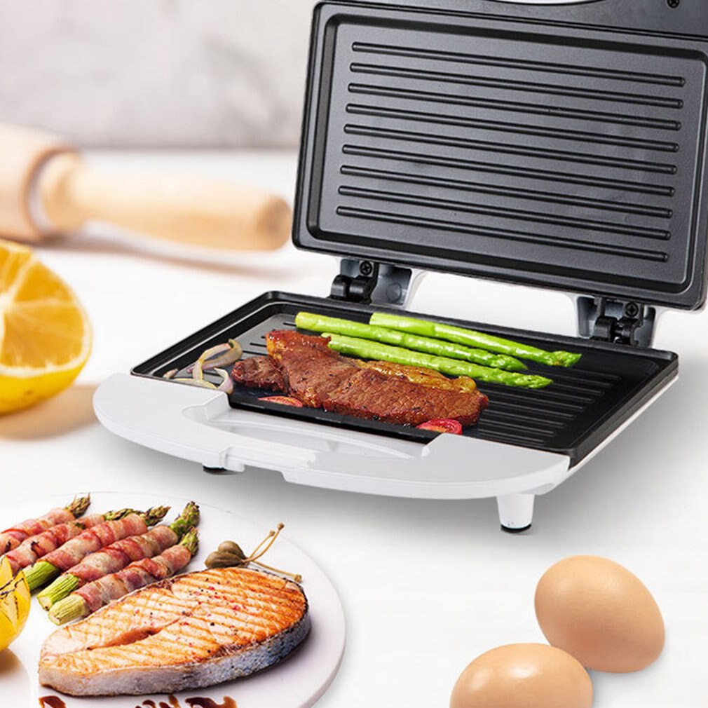 Electric Mini Sandwich Maker Grill Panini Breakfast Machine Barbecue Steak Frying Oven Non-Stick Plate Electric Gril