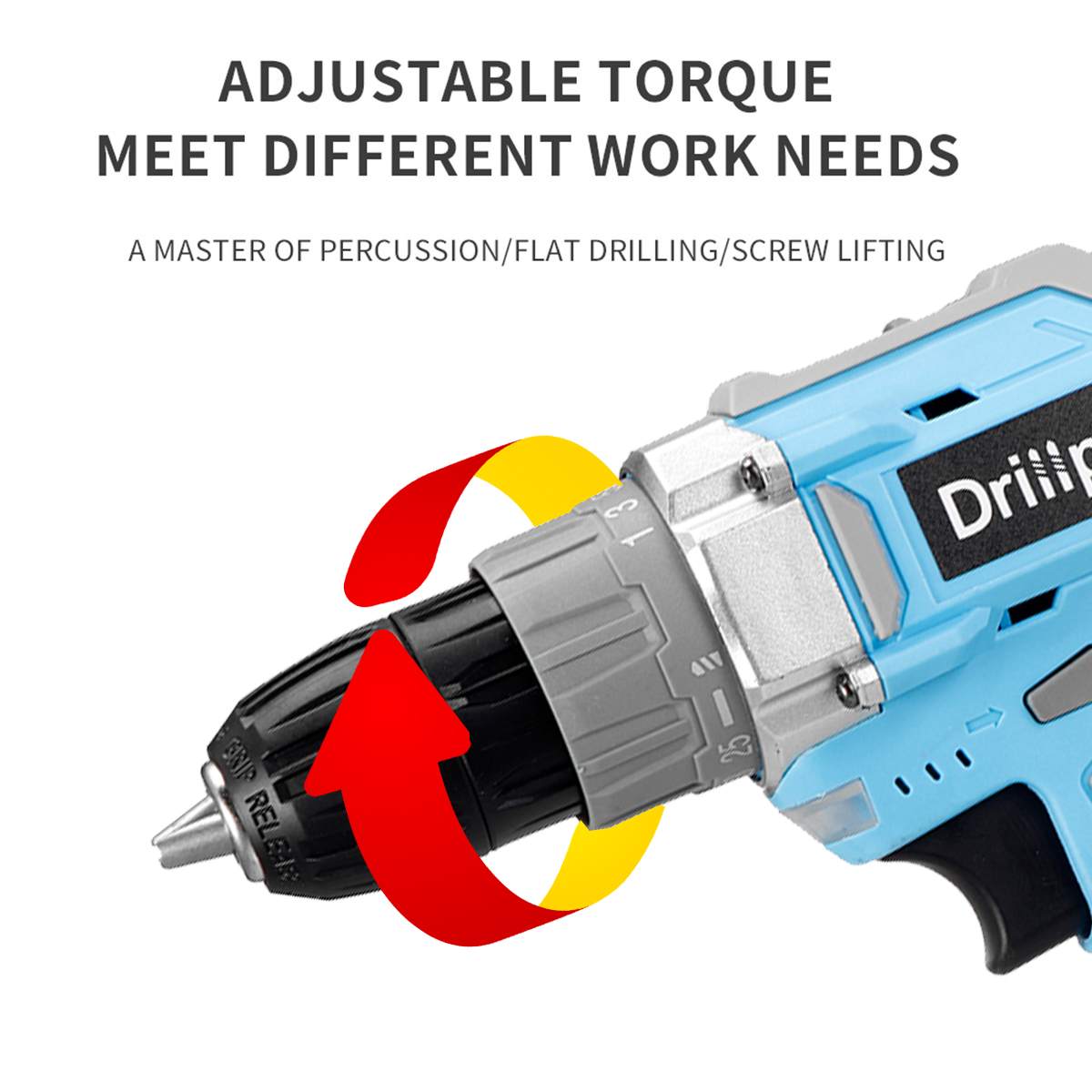 Drillpro-taladro inalámbrico de 12V, 16V, 21V, 10MM, 25 + 1, minicontrolador de potencia, batería de iones de litio, herramientas eléctricas