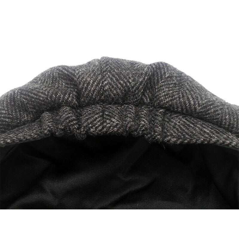 Boina con patrones de espiguilla Para hombre y mujer, gorros planos informales, estilo Retro, octogonal, Para vendedor de periódicos