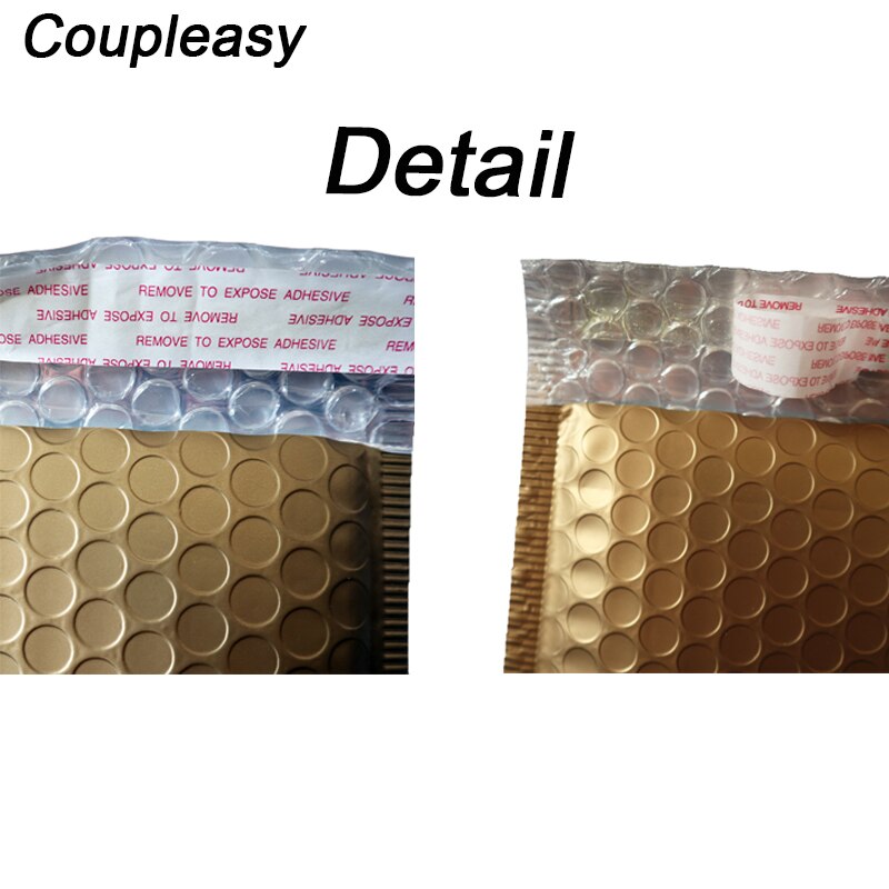 50Pcs/Lot Matte Gold Aluminized film Bubble Mailers Waterproof Bubble Envelope Self Seal Adhesive Envelopes with Bubble