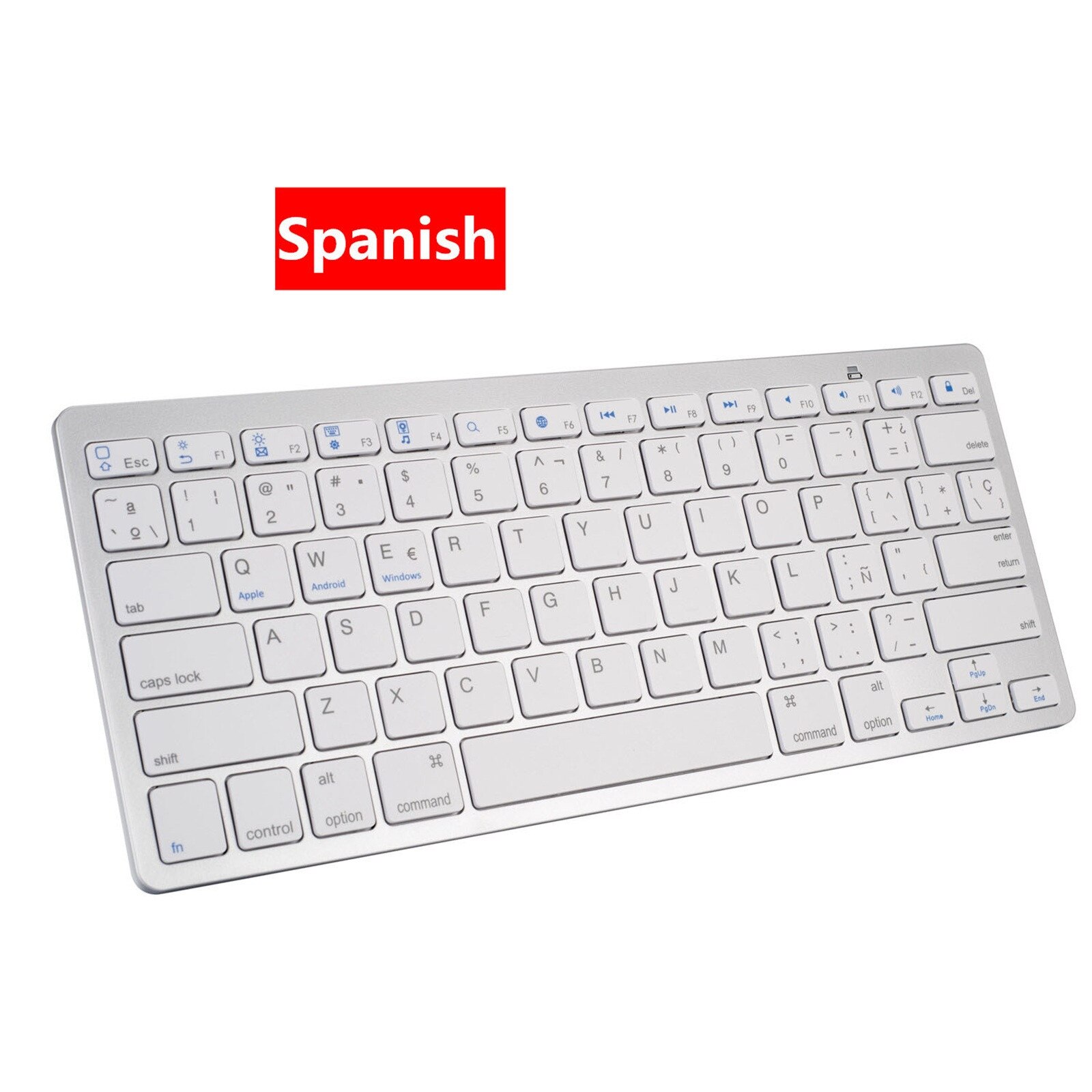 Universal wireless bluetooth keyboard contains seven national languages Ultra-thin 9.7 inches suitable for business office: H