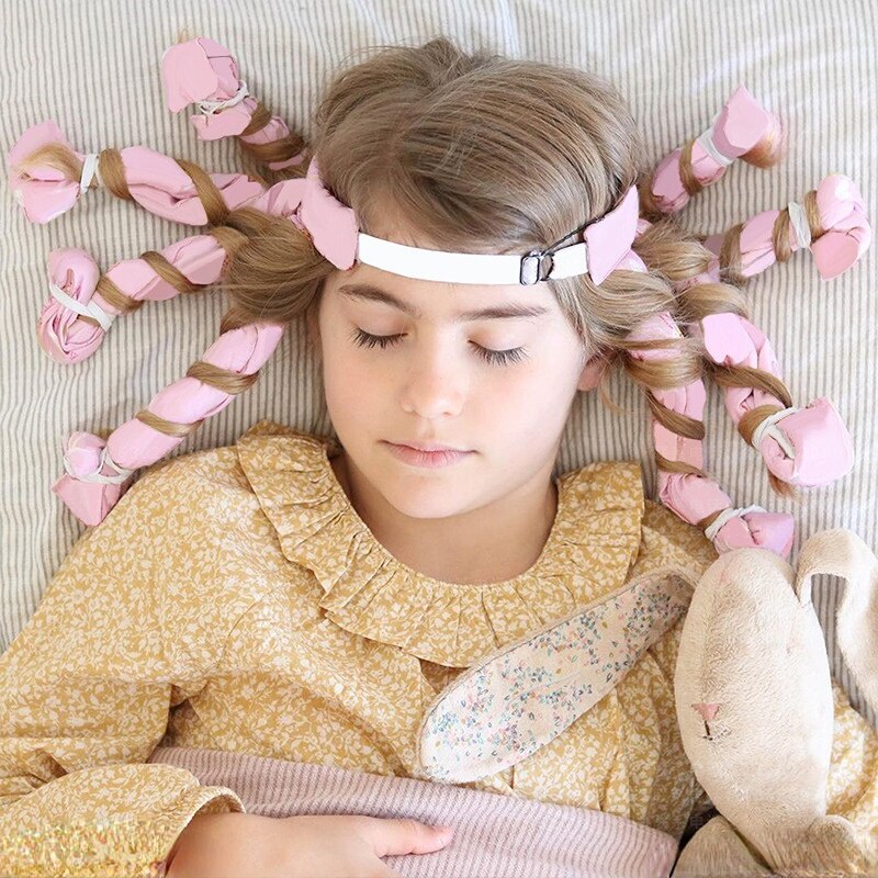 Bigoudis pour cheveux sans chaleur, bigoudis, serre-tête, ruban de soie, ondulation douce, sans chaleur