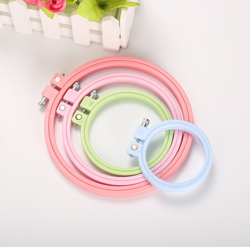 Plastic Embroidery Hoop Ring Frame Cross Verstelbare Naaien Tool Diy Needlecraft Kruissteek Machine Ronde Loop Hand