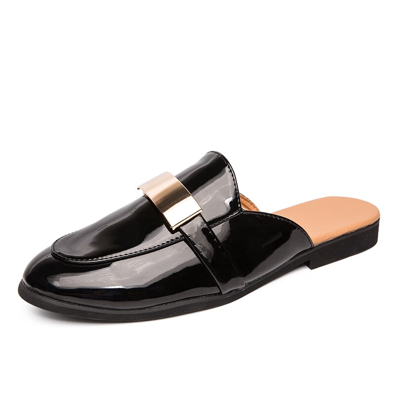 Sandalias de hombre , nuevas zapatillas de verano para hombre, zapatos de charol informal para hombre, chanclas deslizantes para hombre, mocasines, zapatos de mula