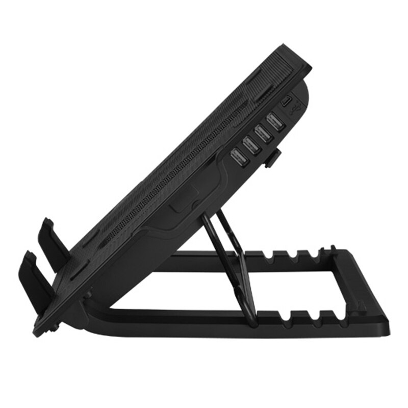 2 usb laptop kjølepute stativ 6.5-45 graders justerbar blå led notebook vifte kjøle pad base holder for datamaskin pc tilbehør
