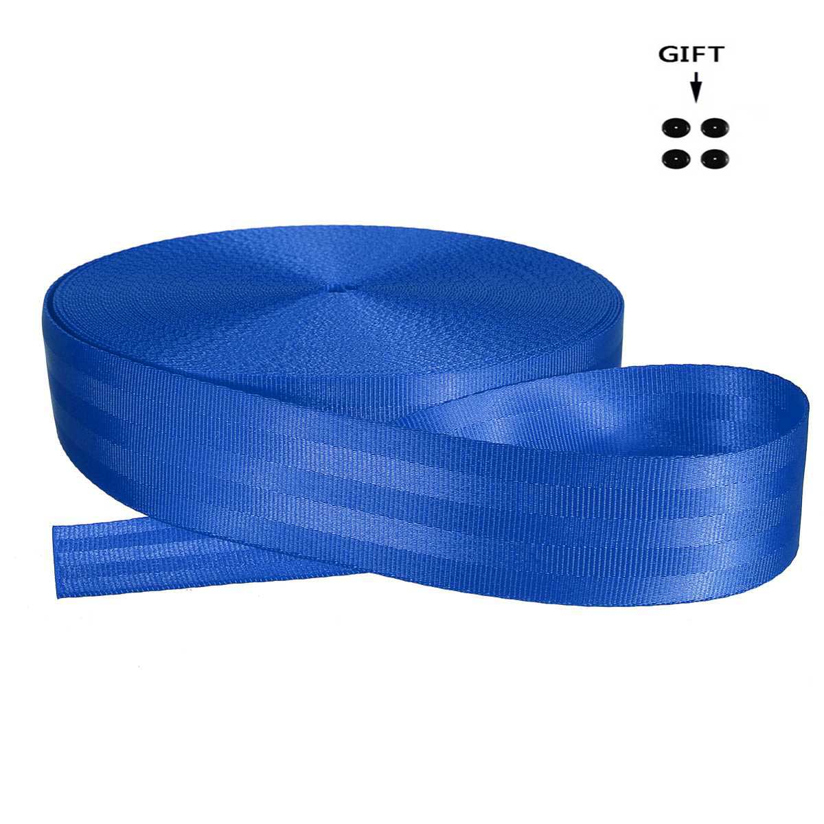 50Mm Blauw 3M-30M Diy Auto Seat Gordel Auto Gemodificeerde Gecertificeerd Kind Veiligheidsgordel Auto accessoires Swing Riem Rugzak Riem: 5M