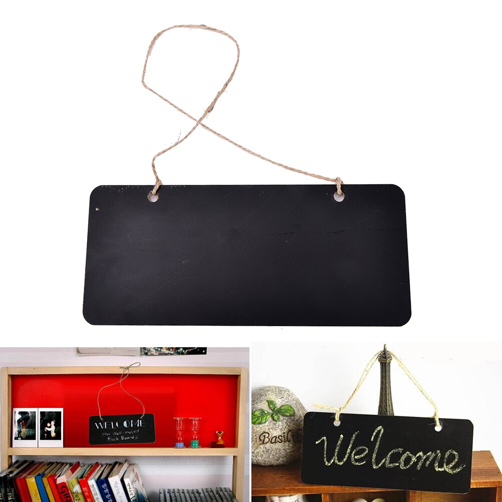 18.5*8cm Mini Blackboard Schoolbord Houten Bericht Teken Met Hang String Wedding Party Decoratie Huwelijk Levert