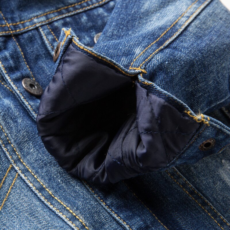 Boys'Autumn and Winter Jeans Jacket with Fleece Thickening Children's Winter Dress Westernized Boys' Jacket