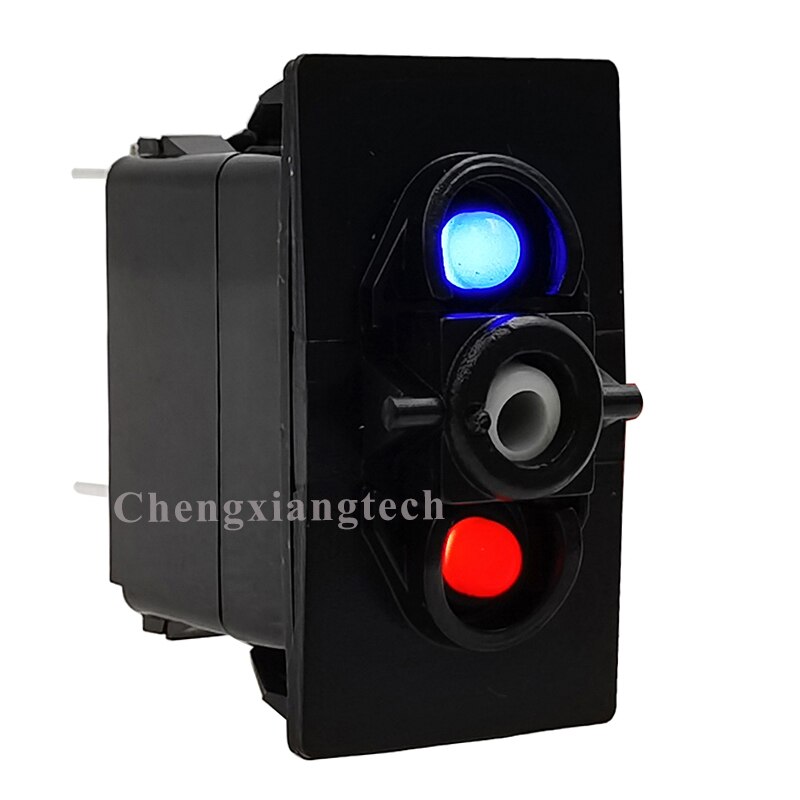 Dual Led ON OFF Switch Base 5PIN SPST Waterproof IP68 12V 20A 24V 10A Switch Body, Car Boat Rocker Switch Accessories: 5p-blue and red