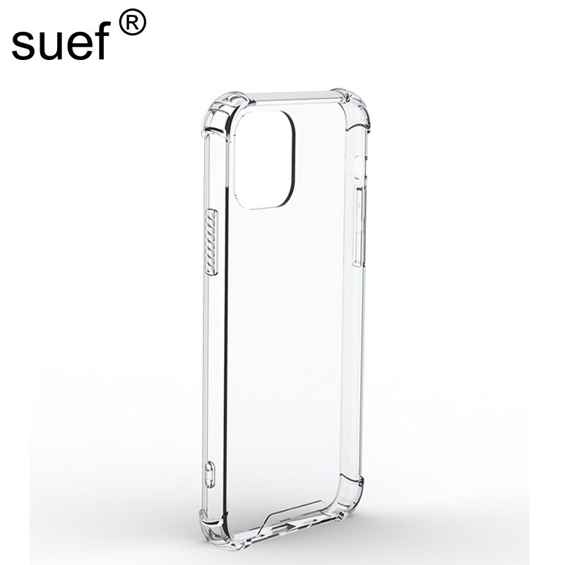 Funda híbrida transparente para PC, carcasa trasera de acrílico, suave, TPU, a prueba de golpes, para iPhone 6, 6S, 7, 8 Plus, X, XS, Max, XR, 11 Pro