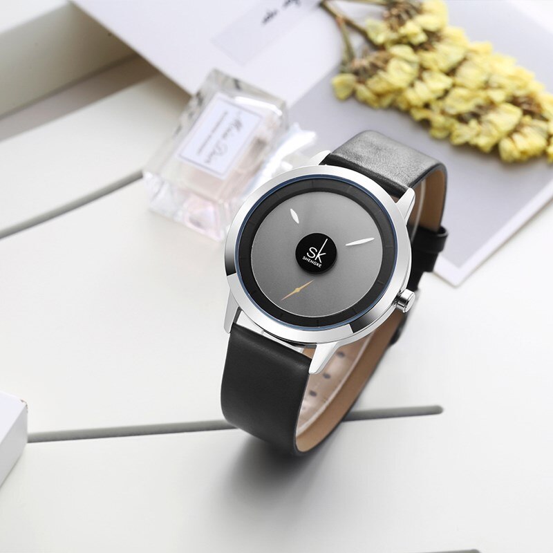 Paar horloge eenvoudig heren- en dameshorloge leren band waterdicht quartz paar formele heren- en dameshorloges