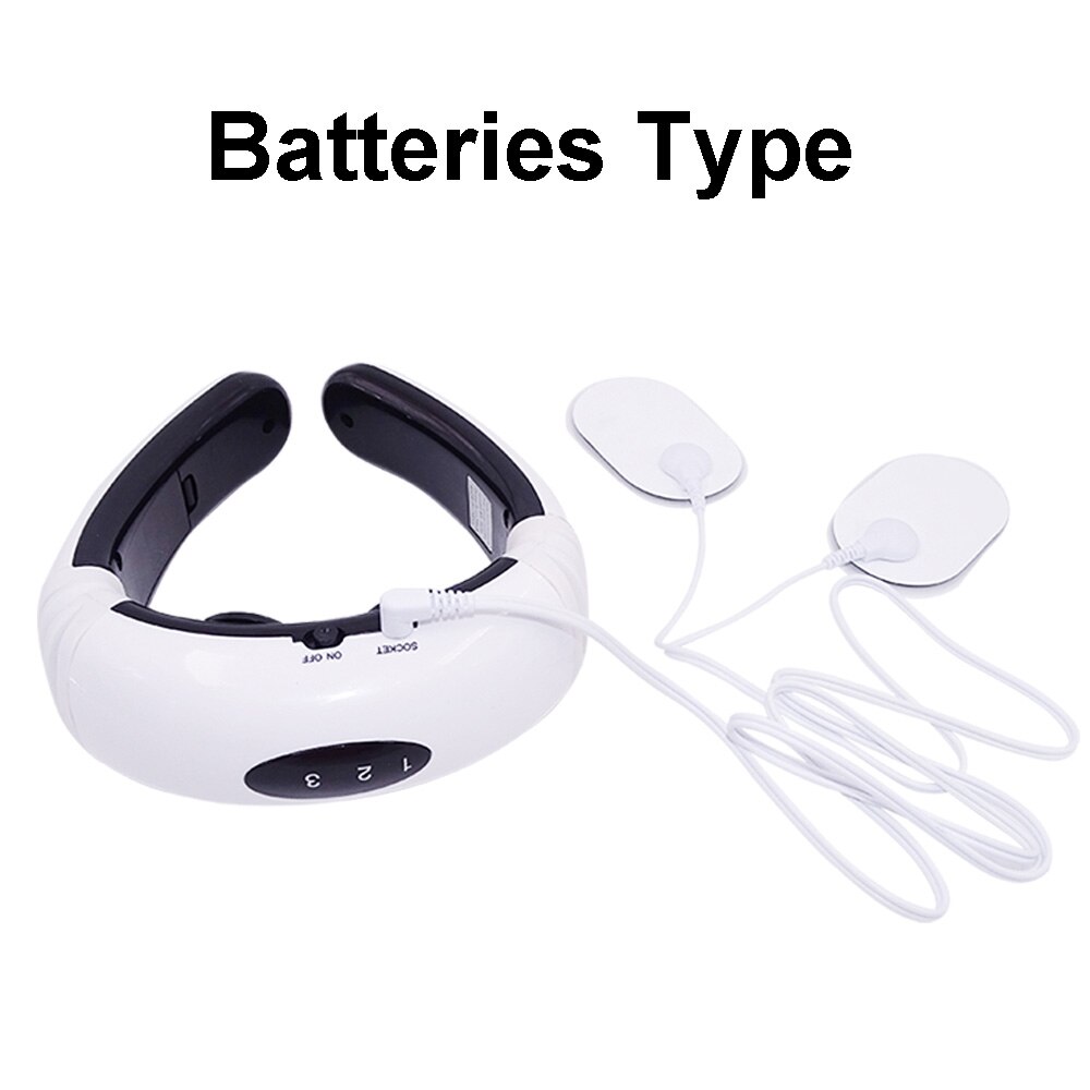 Elektrische Nek Massager &amp; Pulse Terug 6 Modi Power Control Ver Infrarood Verwarming Pijnbestrijding Tool Gezondheidszorg Ontspanning Machine: Batteries No Box