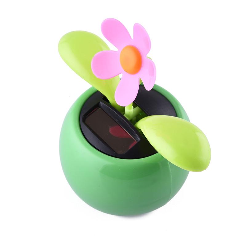 Car Cute Swing Solar Powered Dancing Flower Toys Sunflower Flip Flap Bobble Plant Swing