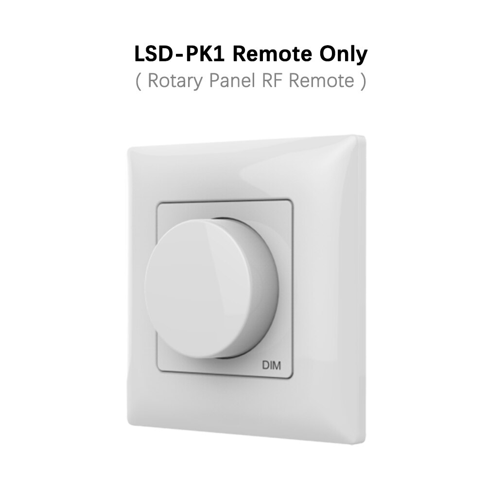 Dc12-24v v3 rgb-kontroller  v1 v2 enfarge cct led dimmer 12v 2.4g rf roterende panel led dimmer for 1 2 3 ch led stripelys: Pk1 rf bare fjernkontroll
