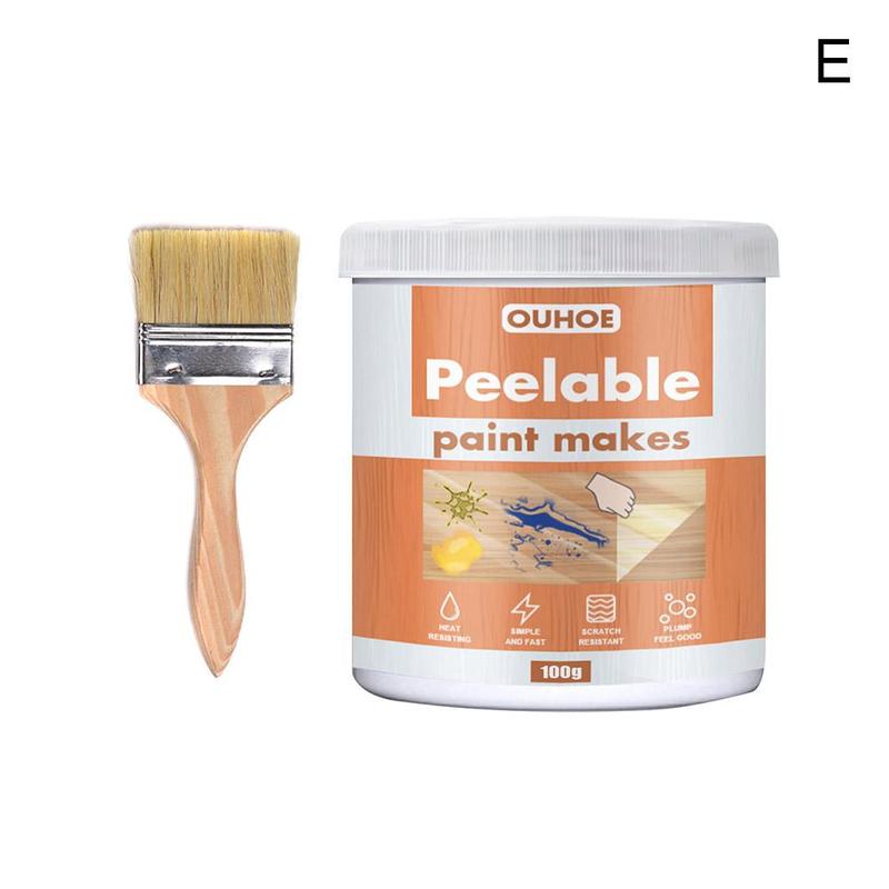 Furniture Peelable Paint Bedroom Furniture Closet Tables And Chairs Plastic Coating, Fast Heat Resistance And Scratch Resistance: 100g have brush