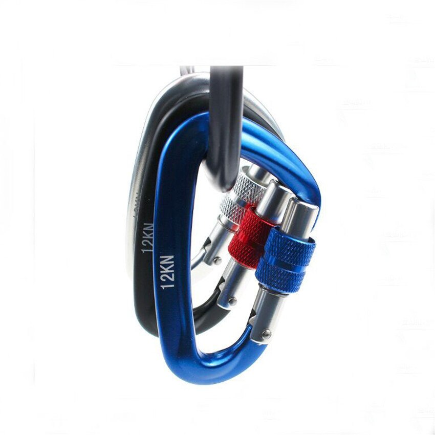 Metal Rock Climbing Safety Swivel Snap Bulk Clip Hook Oval Carabiner Climb Buckle Aluminium Alloy 7075