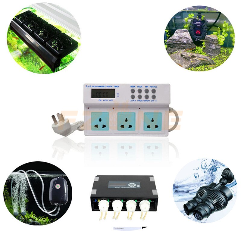 Temporizador de programa Digital para acuario 3 en 1 para luz de fabricante de olas