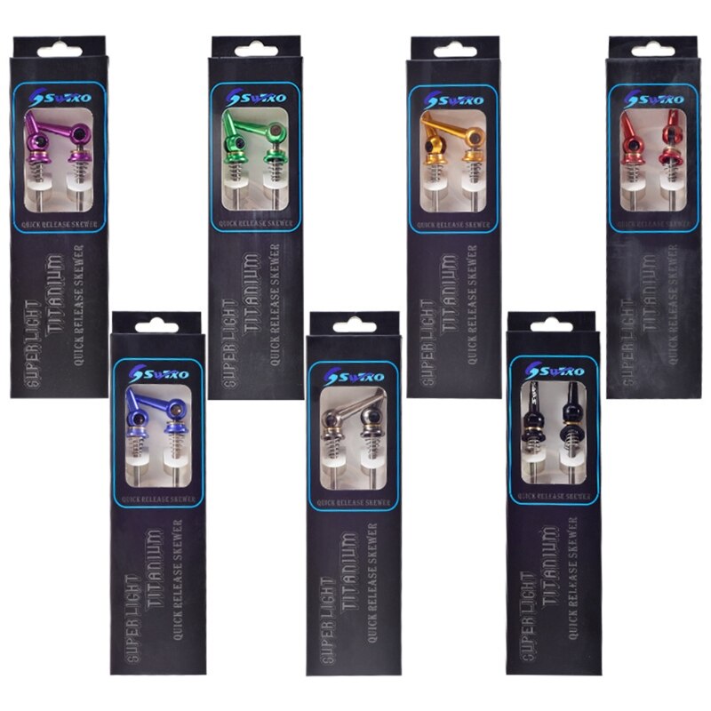 1 Pair Mountain Road Bike Bicycle Lightweight Quick Release QR Front Rear Skewer Titanium Axle CNC Wheel Hub Fix Lever