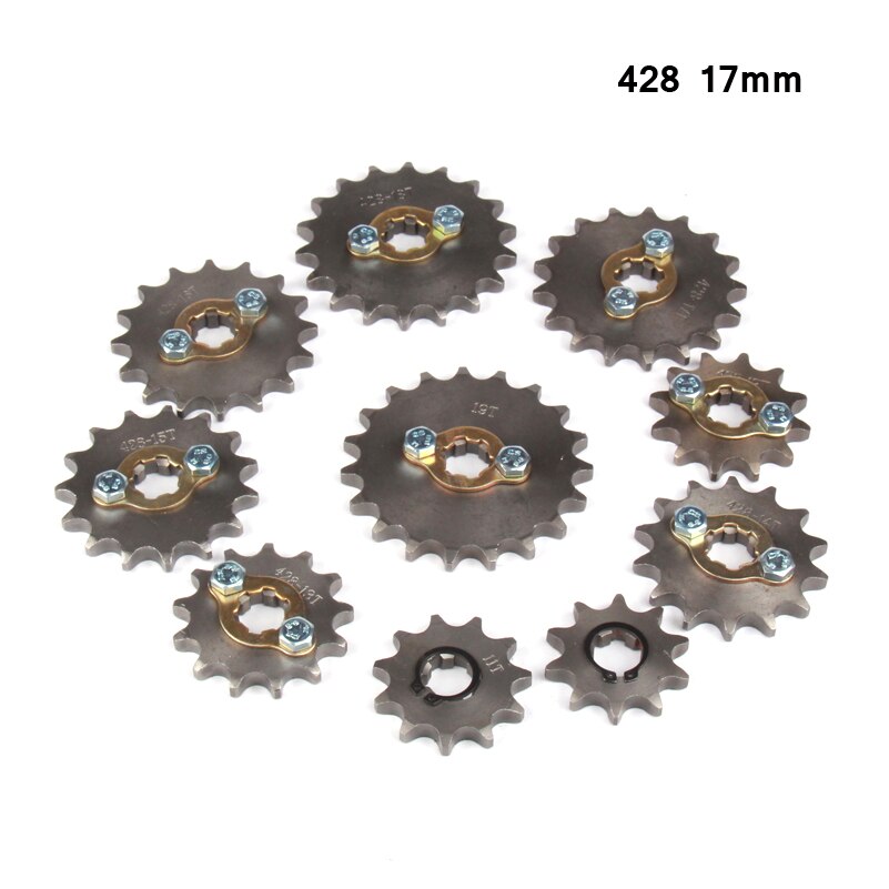 428 17 Mm 12T Voor Motor Tandwiel Fit Voor Motorfiets Dirt Bike Atv Quad Buggy