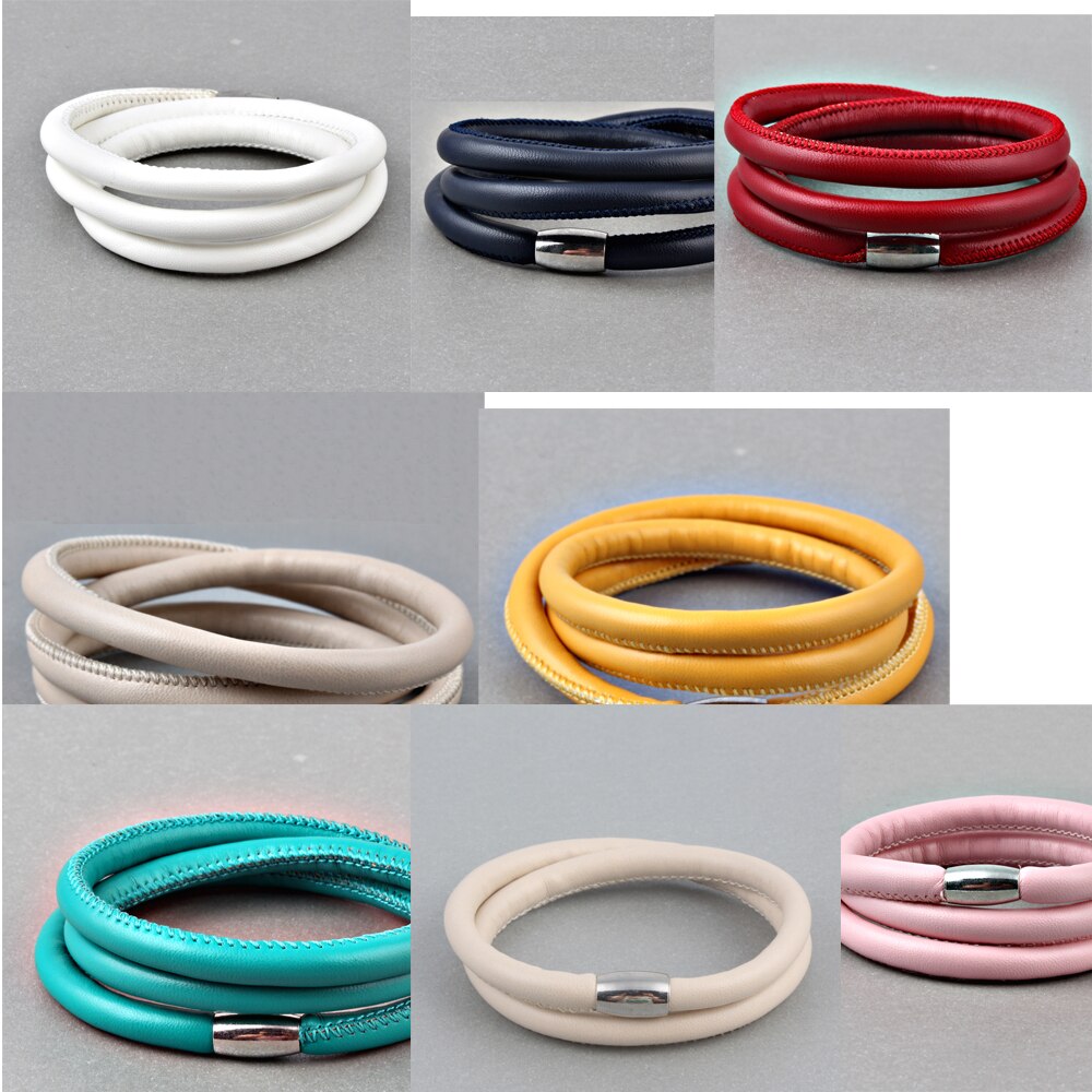 Zmzy Willekeurige 1/2/3 Laag Kleur 5 Stks/partijen Gemengde Eindeloze Verhaal Lederen Armband Europese Armbanden Voor Vrouwen Sieraden diy