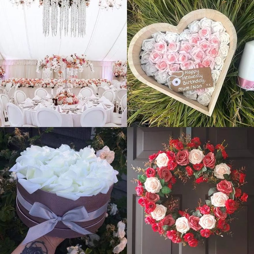 PE-Schaum Rose Hochwertige Blume Weihnachten Hochzeit Brautstrauß Auto Dekor DIY Geschenkbox Kranz Zuhause Outdoor Garten Party