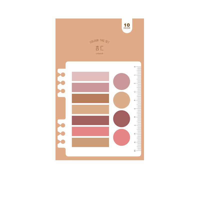 Gradient Color Post-It Notes Handmade DIY Scrapbooking Stickers Stationary Office School Supplies Paper Memo Pad Sticky Label: Brown