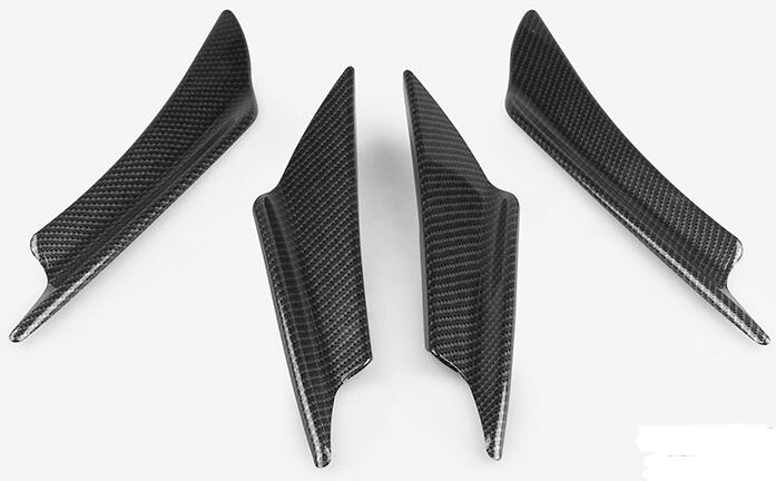 Car modified bumper wind knife carbon fiber spoiler car exterior decoration: Dark Grey