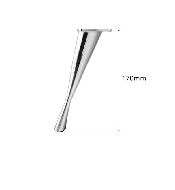 Møbler skap ben 17/23cm bord måke støtte fot sofa krakk tilt skjønnhet ben kjøkken dårlig skap maskinvare tilhenger: Lyst sølv 170mm