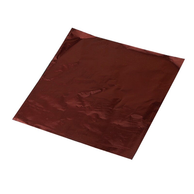 Papel de aluminio 100 Uds 8x8CM DIY para alimentos, papel para dulces y Chocolate, paquete de 10 colores para fiestas, cumpleaños, envoltura, papel adhesivo