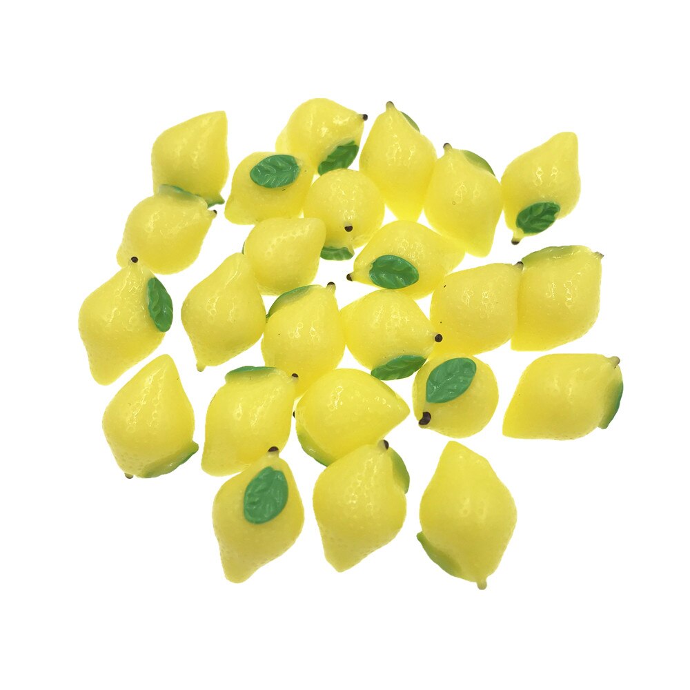 10x Hars Citroen Bedels - Miniatuur Gele Fruit Cabochons - DIY Sieraden Maken Accessoires