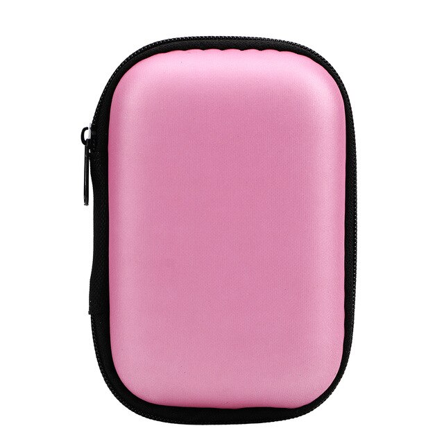 Pochette d&#39;écouteurs technologie Portable, rangement d&#39;accessoires de téléphone, port d&#39;écouteurs, pochette d&#39;accessoires électroniques de voyage en plein air: pink S