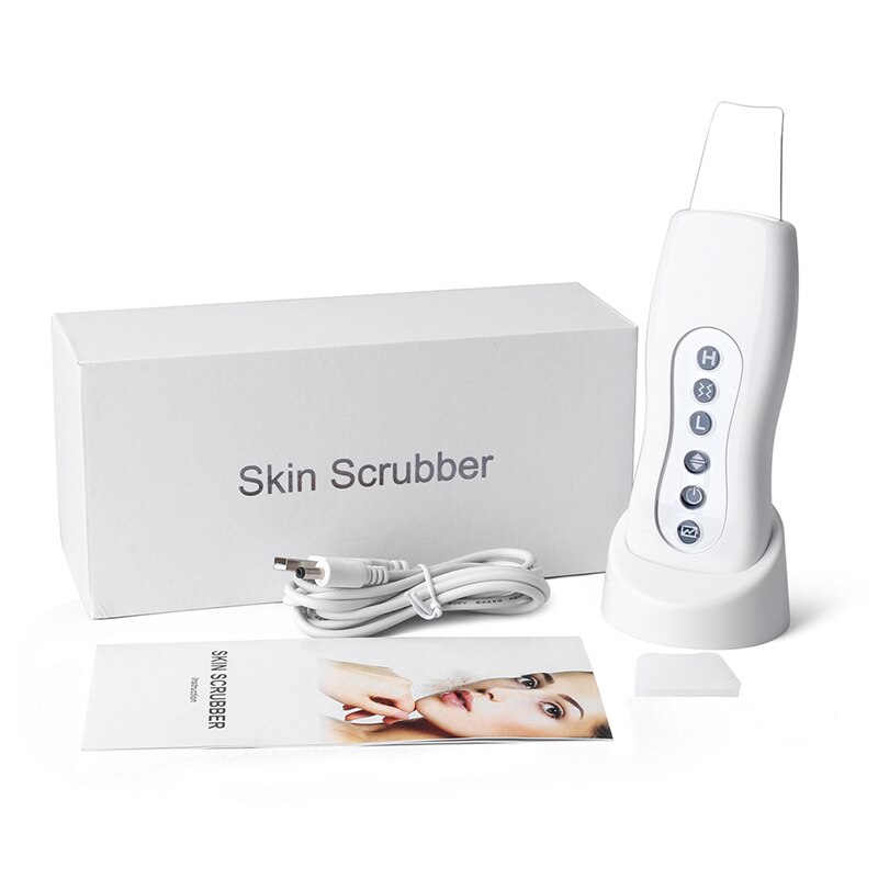 Peeling Shovel Exfoliator Microderm Clean Machine Ultrasonic Facial Skin Scrubber Acne Removal Vibration Face Massager Feecy