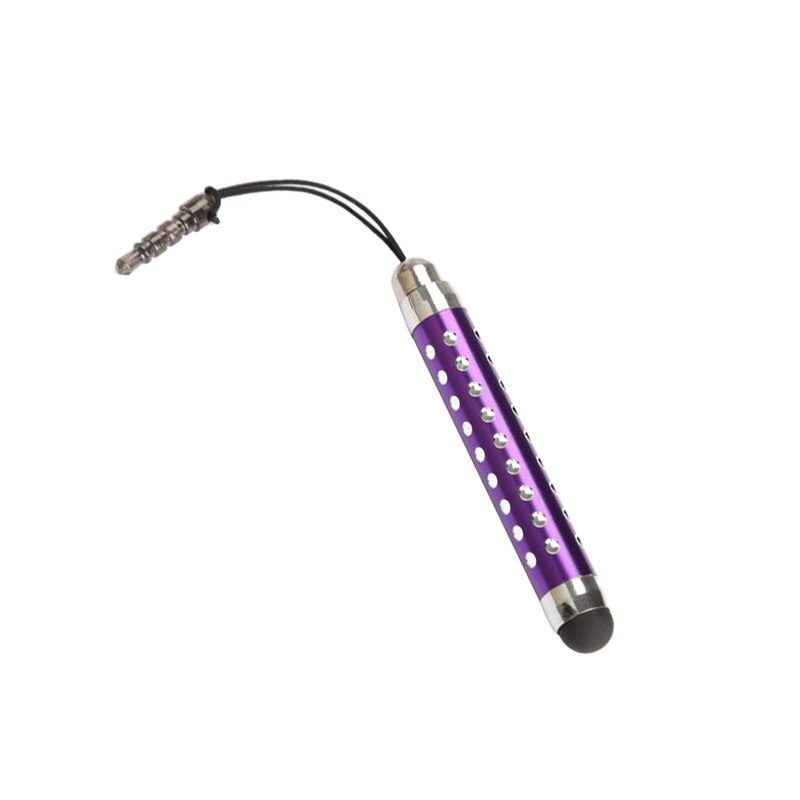 Retractable Three-tier With Rhinestone Capacitive Touch Screen Stylus Pen 88 DJA99 Pen Phone Tablet: Purple