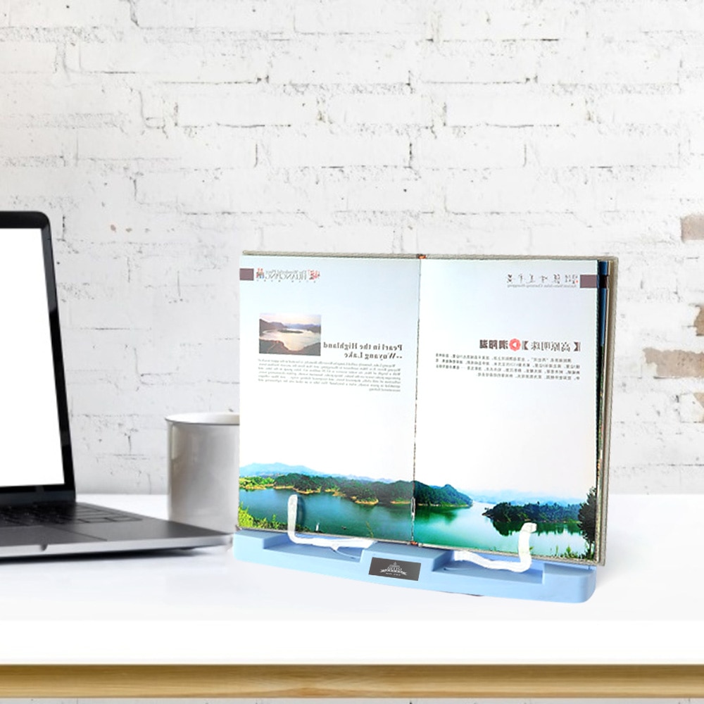 Portable Book Stand Adjustable 6 Angles Book Document Holder Foldable Bookstand Hands Free Desk Reading for Book Textbook