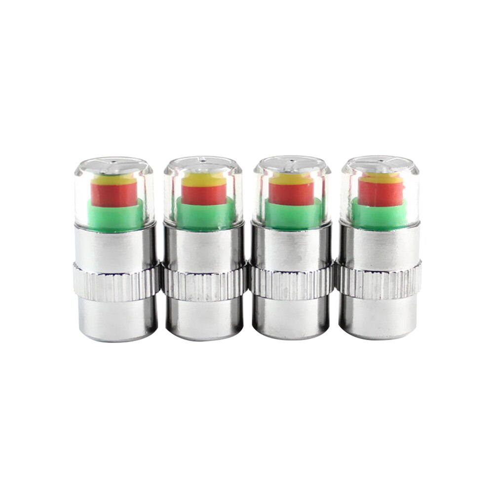 4Pcs Car Auto Tire Pressure Monitor Tyre Gage Alert Sensor Indicator Valve Caps