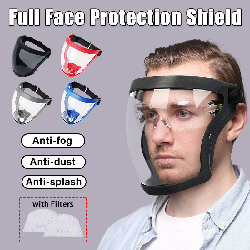 Máscara de protección para el trabajo, Protector facial completo, a prueba de polvo, resistencia al impacto, máscara de trabajo para carpintería, herramientas de cocina reutilizables para el hogar