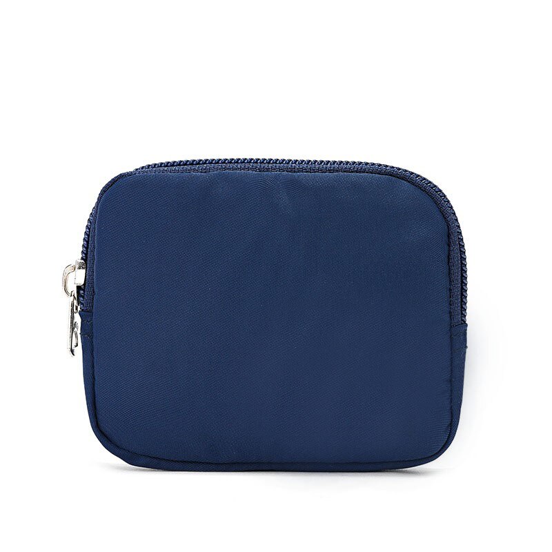 Japanse Nylon Vrouwen Portefeuilles Mode Korte Portemonnee Rits Clutch Kaarthouder Handtassen En Portemonnees Voor Vrouwen Carteira: blue with logo