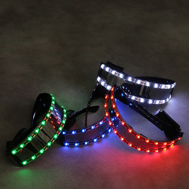 Gafas LED luminosas para en Club nocturno, lentes luminosos para mujer, barra masculina, accesorios para Club de puesta en escena, gafas Flash para cantante bailarina